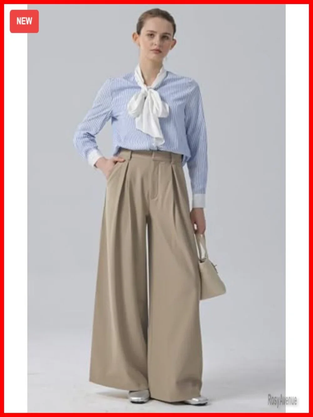 Women High Waist Wide Leg Palazzo Pants Trousers Cargo